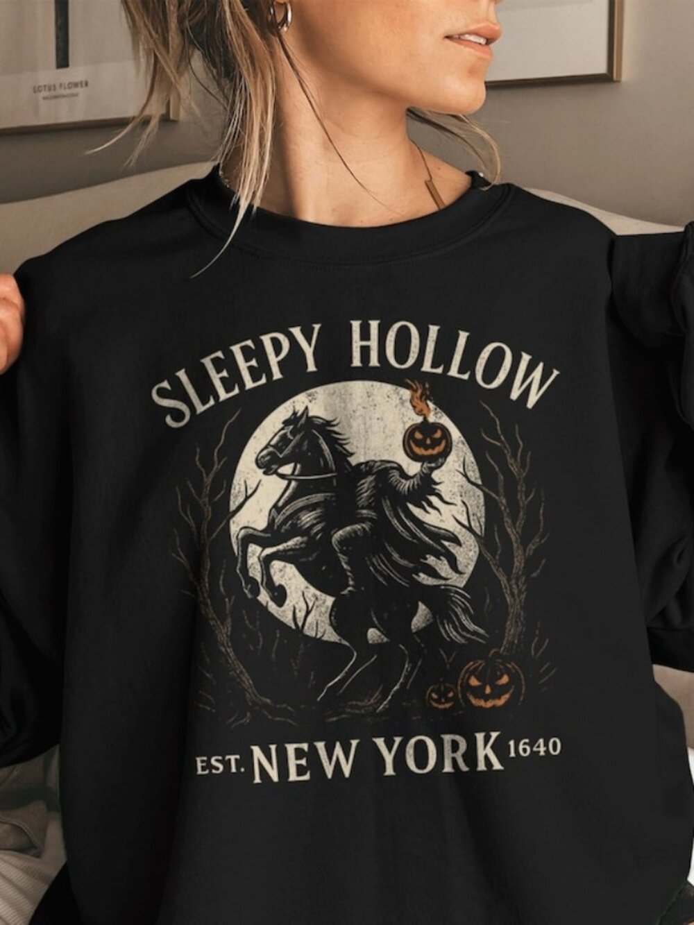 Sleepy Hollow Halloween Sweater, Headless Horseman Bookish Graphic